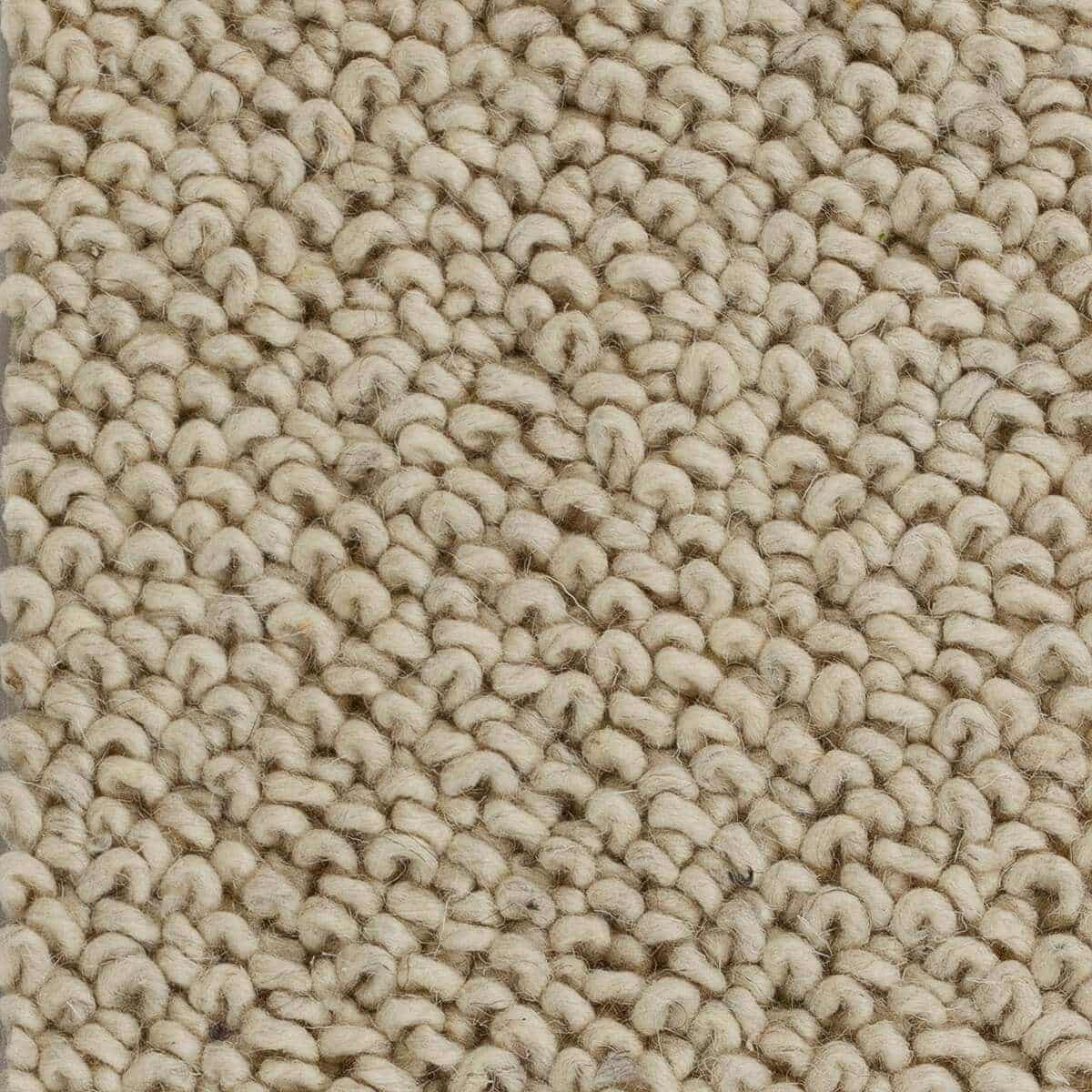 Theko Handgeweven wollen tapijt Pure 40x60 cm - Beige
